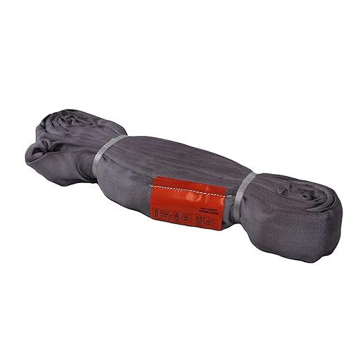 ATERET Powerlift Grey Polyester Endless Round Sling - 6 Feet Length, 10,600 lb. Vertical Capacity, 21,200 lbs Basket - Heavy Duty Poly Lifting Sling
