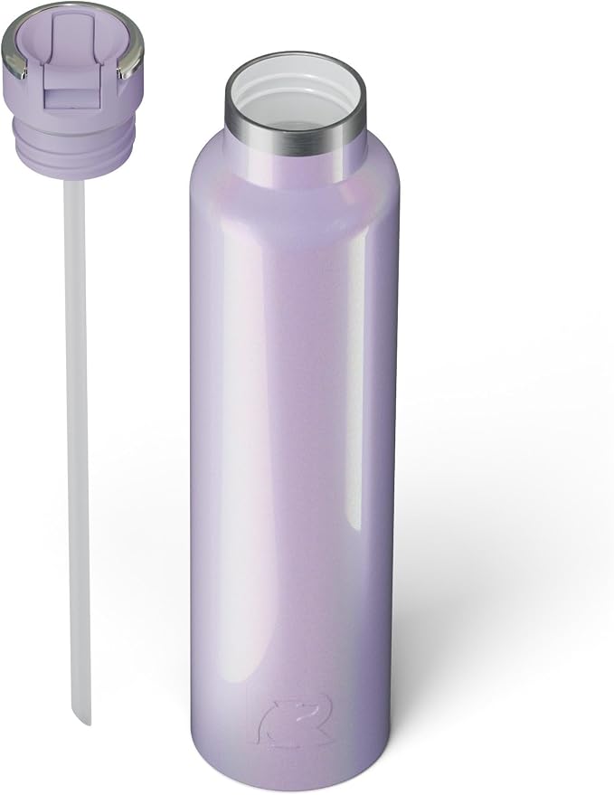 RTIC 26oz Journey Water Bottle, Ceramic Lined, Lavender Glitter | Stainless Steel Metal, Insulated for Hot and Cold Drinks, Sports, Travel and Camping
