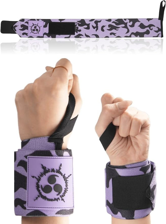 Anime Wrist Wraps Lifting Straps 24" for Men and Women - 1 Pair Each, Gym Accessories Support Weightlifting, and Improve Workout