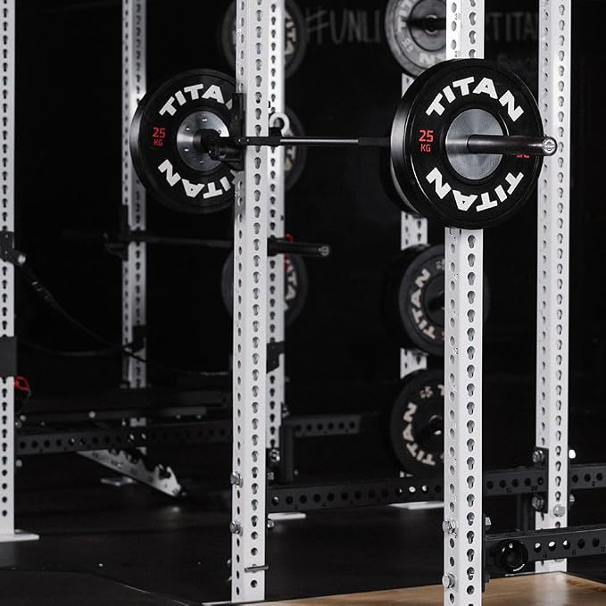 Titan Fitness Elite Olympic Bumper Plates, Competition Weight Plates, Rubber Rubber with Steel Insert