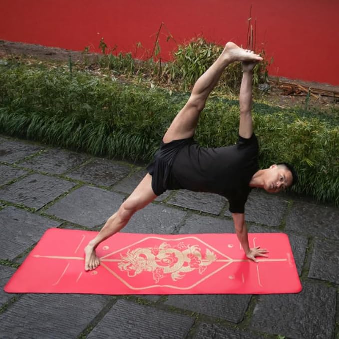 Liforme Zodiac Yoga Mat - Patented Alignment Design, Advanced Non-Slip Grip | Eco-friendly, Non-Toxic, Sweat-Resistant, long, wide, 4.2mm thick mat for comfort, recommended for Hot Yoga, Free Yoga Bag