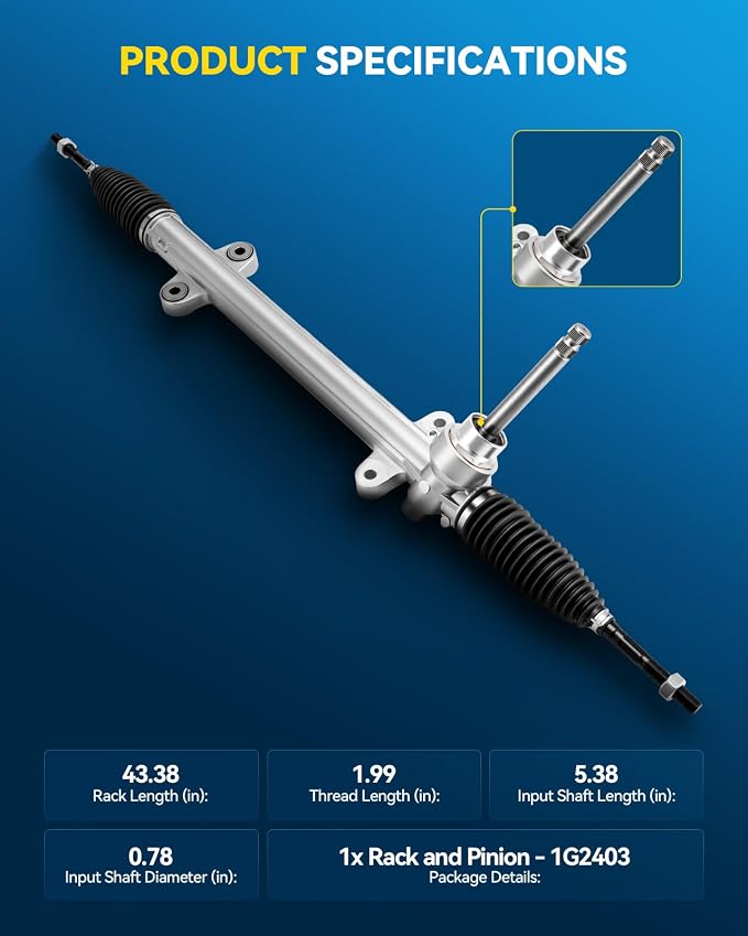 PHILTOP Power Steering Rack and Pinion Assembly for 2011-2014 Sonata GAS | Replace No.565003Q000, 1G2403