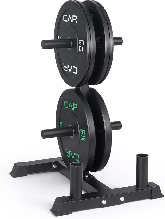 CAP 2-inch Olympic Bumper Plate Weight Set | 100-370 lbs | Multiple Colors | Storage Rack Optional