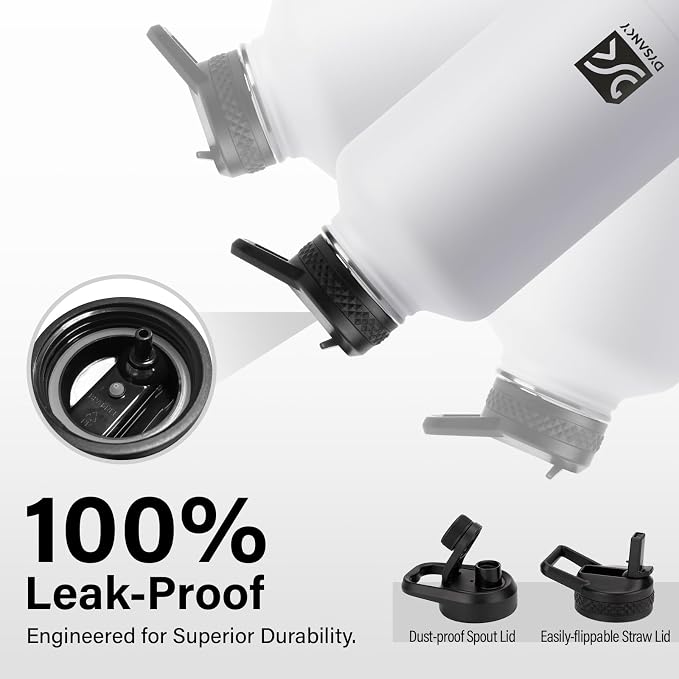 DYSANKY Insulated Water Bottle with Portable Carrier Bag for Outdoor 64 oz