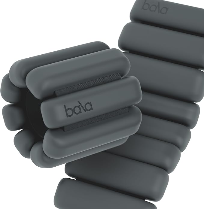 Bala Bangles Wrist & Ankle Weights for Women & Men, Home Gym Equipment | Adjustable Weighted Bands for Arm & Legs Workouts - Pilates, Yoga, Walking, Barre, & Strength Training Exercise