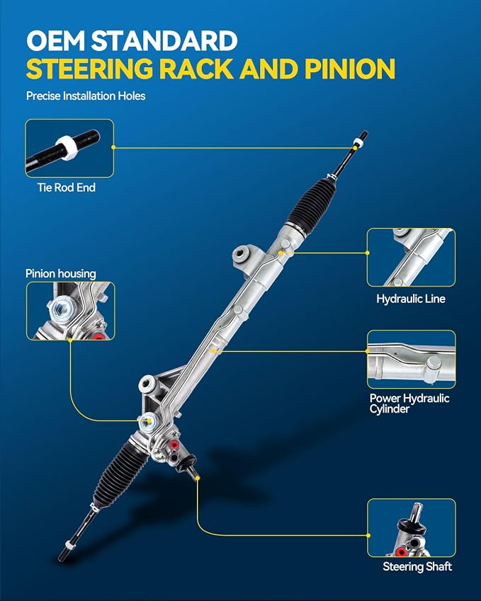 PHILTOP Power Steering Rack & Pinion Assembly for 2009-2010 F-150(WheelBase:145.0/157.0/163.0), Hydraulic Power Steering, OEM Replacement 22-2038