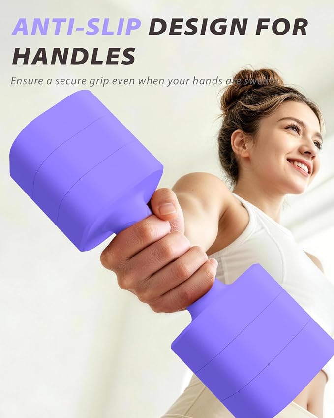 Ragebby Adjustable Dumbbell Set of 2, Weights for Men and Women at Home | Anti-slip Handle, Weights Dumbbells Set, 2lb/3lb/5lb/10lb/15lb/20lb for Pilates, Yoga, Strength Training