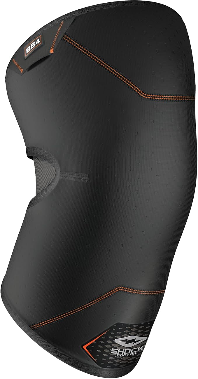 Shock Doctor Knee Brace Compression Sleeve Support (1 Unit). Helps Pain / Healing from Arthritis, Bursitis, Tendonitis, Meniscus Tear, Patella Alignment and more. For Basketball, Football, Running and most Sports. Increases Blood Flow. Knee Wrap for Me...