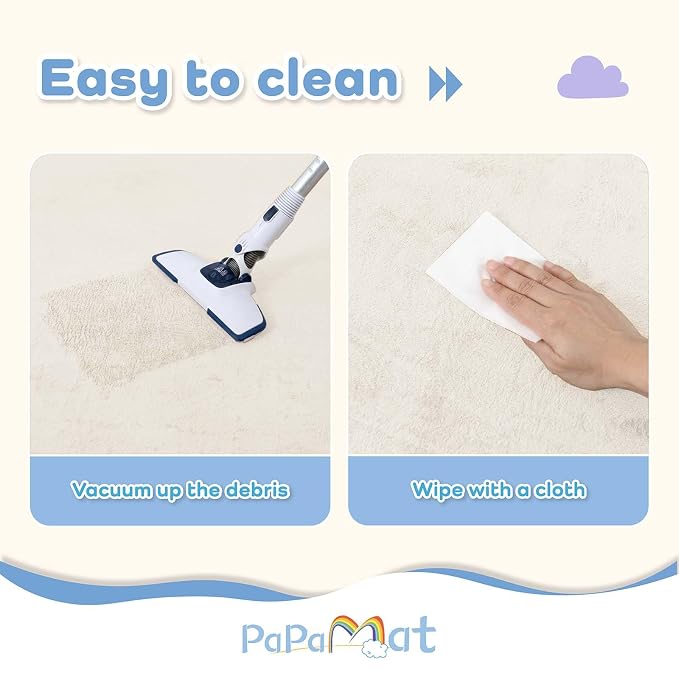 1.3" Thick Baby Play Mat for Floor,39x59 Memory Foam Tummy Time Mat | Ultra Soft Playmat for Baby,Tummy Time Foam Mats,Cushioned for Infant,Kids and Toddler Crawling,Easy Care