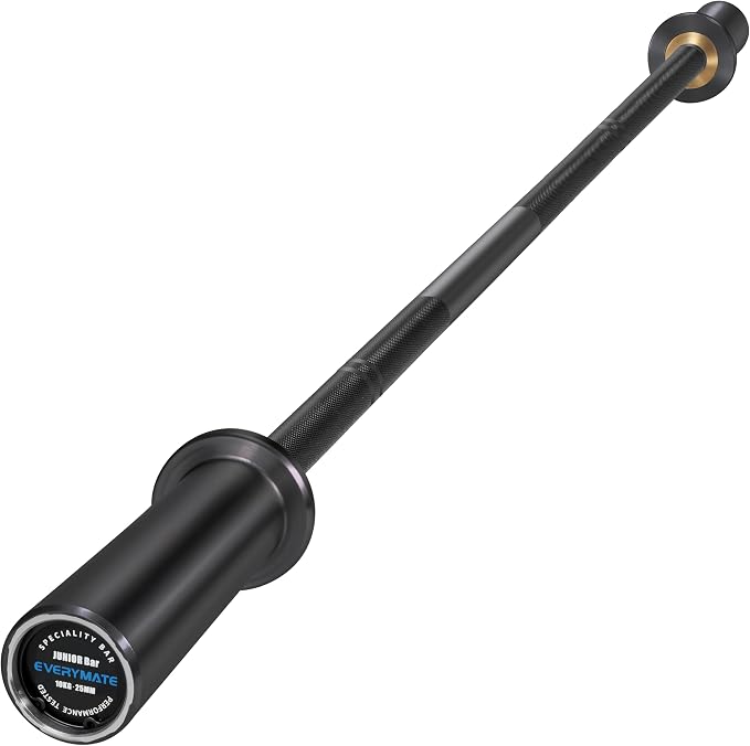 EVERYMATE 5LB Mini Barbell Bar Beginner Women Kid Barbell Total Body Workout Weighted Bar,for Strength Training, for Youth Children New Weightlifting