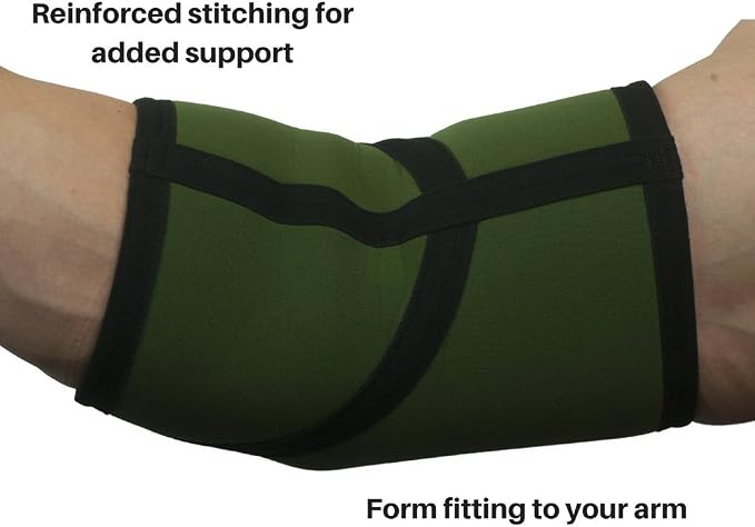 Gymreapers Elbow Sleeves for Weightlifting Powerlifting and Bench Press Support and Compression for Tendonitis Pain Relief 5mm Neoprene Training Gear for Men and Women