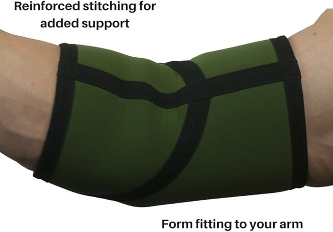 Gymreapers Elbow Sleeves for Weightlifting Powerlifting and Bench Press Support and Compression for Tendonitis Pain Relief 5mm Neoprene Training Gear for Men and Women