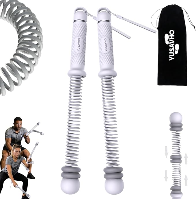 Adjustable Ropeless Battle Ropes for Home Gym for Men & Women, Quiet Air Resistance Heavy Duty Cordless Battle Rope,Exercise Ropes with Variable Resistance, Strength & Low-Impact Cardio for HIIT