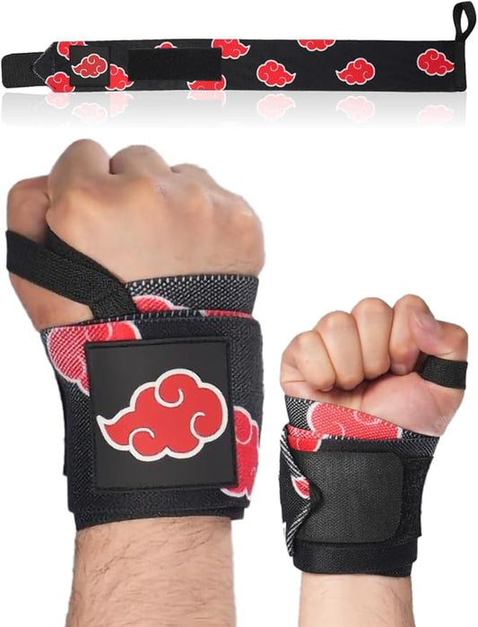 Anime Wrist Wraps Lifting Straps 24" for Men and Women - 1 Pair Each, Gym Accessories Support Weightlifting, and Improve Workout