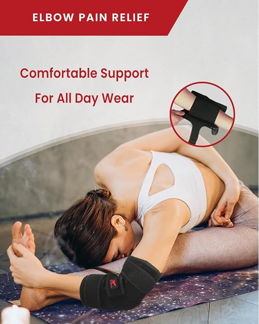 Hurmoya Elbow Brace Night Sleep, Cubital Tunnel, Ulnar Nerve Entrapment | Comfortable Compression Sleeve Immobilizer, Elbow Splint with 2 Removable Metal Splints, Pain Relief for Men and Women (L)