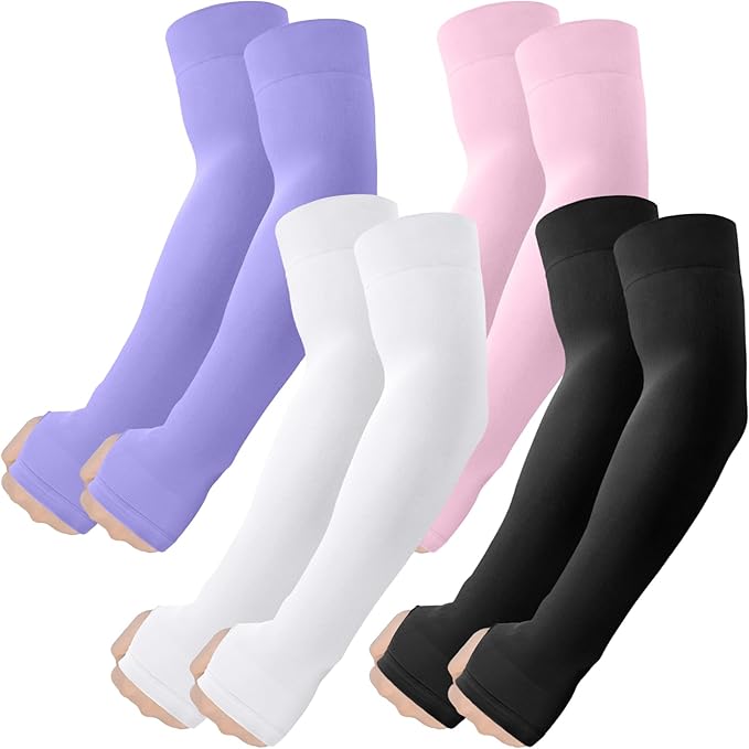 ROXUN Arm Sleeves with Thumb Hole, Cooling UV Sun Protection for Men/Women | High‑elastic fabric,compression tattoo cover up for men/women,great for outdoor activities