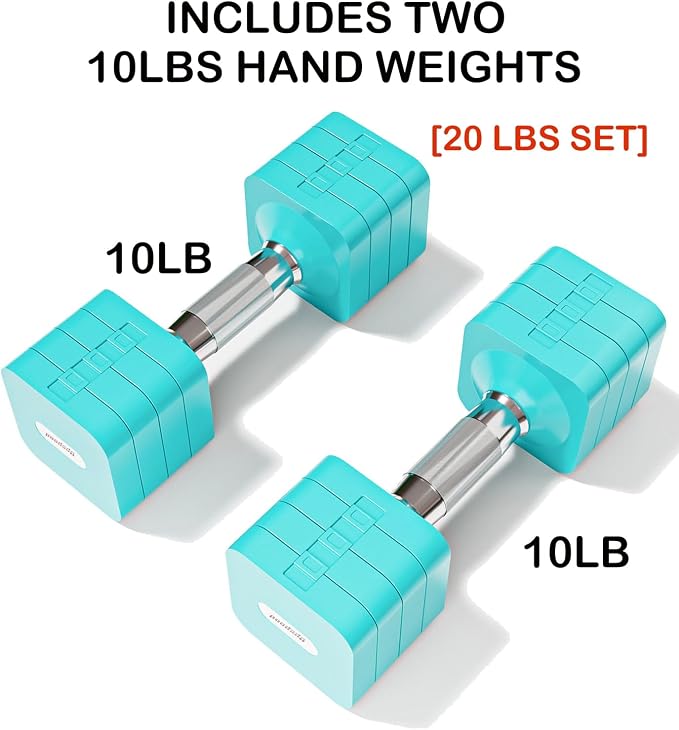Adjustable Dumbbell Set for Women Men 7.5LB/10LB/15LB/20LB/25LB Each | Dumbbells Set of 2, Free Weight Set at Home Gym, Hand Weights with Locking/Metal Handle for Exercise Muscle Toning Rehab