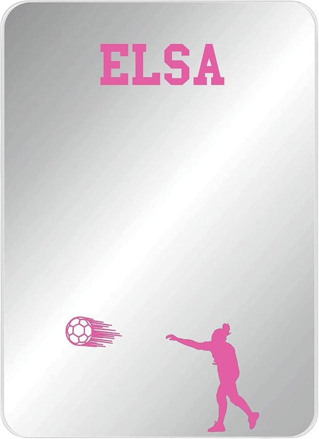 Personalized Sports Player Fan Team Club Locker Mirror Magnet – Back to School Decor, Colorful Magnetic Organizer Accessory for Gym, Home, Office & Refrigerator (Handball Female)