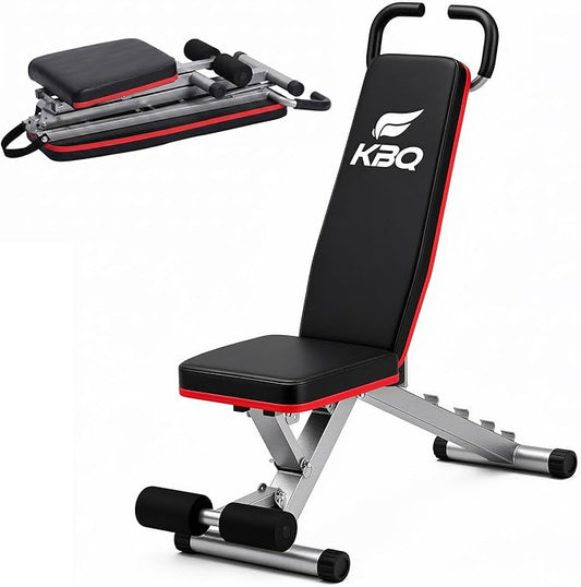 Adjustable Exercise Chair for Home Gym – Foldable Back Extension Bench for Core, Hip & Lower Back Workout – Multi-Functional Hyperextension Bench for Full-Body Exercise（with Illustrated Training Action Guide）