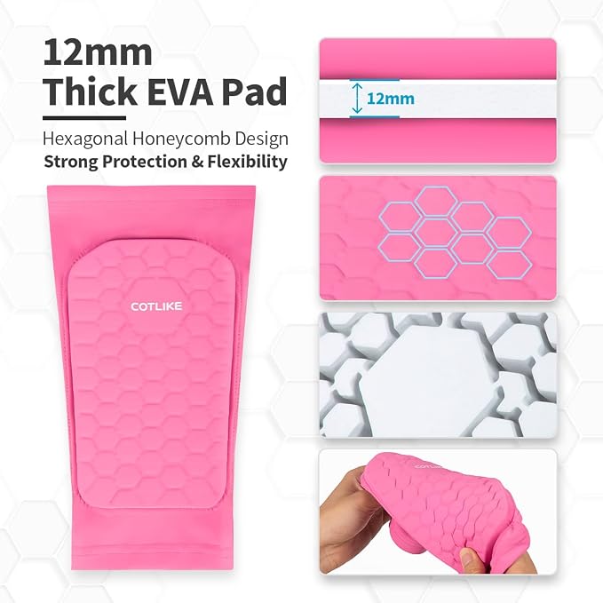 Soccer Shin Guards for Kids Youth Adults, Ski Shin Guards Sleeves for 2-18 Years Old Boys Girls Men, Calf Compression Sleeve with Honeycomb Pads, Espinilleras de Futbol para Hombres