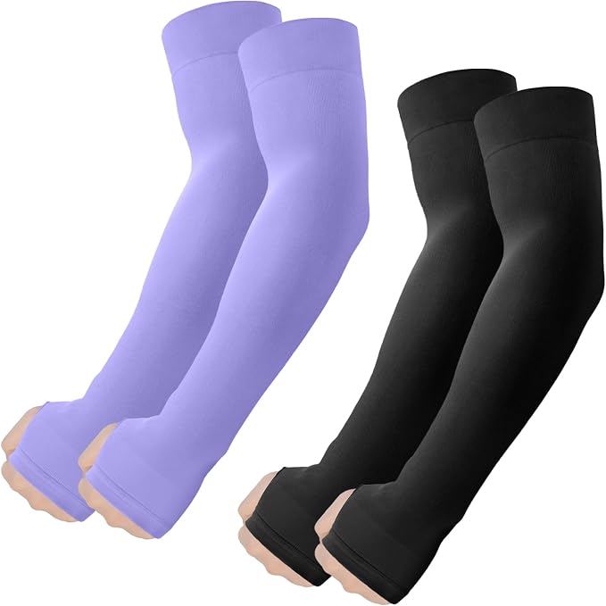 ROXUN Arm Sleeves with Thumb Hole, Cooling UV Sun Protection for Men/Women | High‑elastic fabric,compression tattoo cover up for men/women,great for outdoor activities