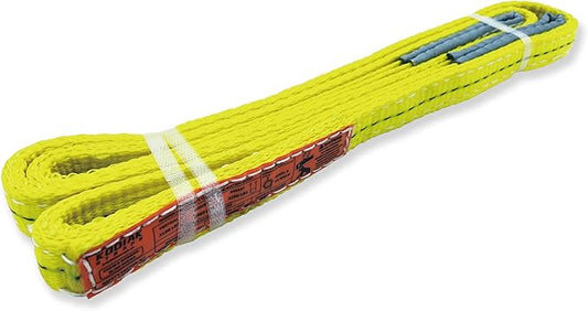 2-Ply Lifting Sling Straps 1”x 4ft - 3100lbs Vertical Capacity Heavy Duty Flat Eye Lift Sling, for Rigging Moving Towing Hoisting -1Pack - Kodiak Straps