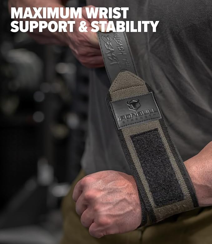 Powerlifting Wrist Wraps for Weightlifting & Bench Press - IPF Approved Heavy Duty Wrist Straps for Powerlifting, Bodybuilding & Strength Training - Competition Grade Support