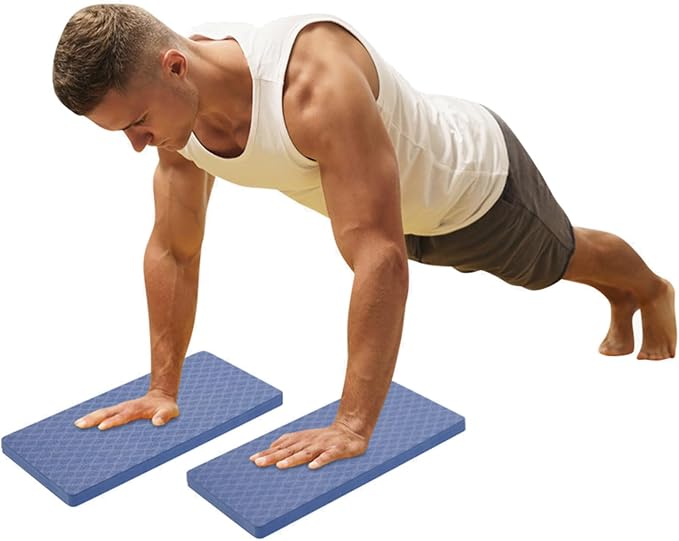 2-Pack TPE Yoga Knee Pads & Exercise Mat - Extra Thick Non-Slip Support for Plank, Push-Up, Kneeling, Pilates & Floor Workouts - Full Body Protection for Knees, Elbows, Wrists - Ideal Yoga Essentials for Women & Men
