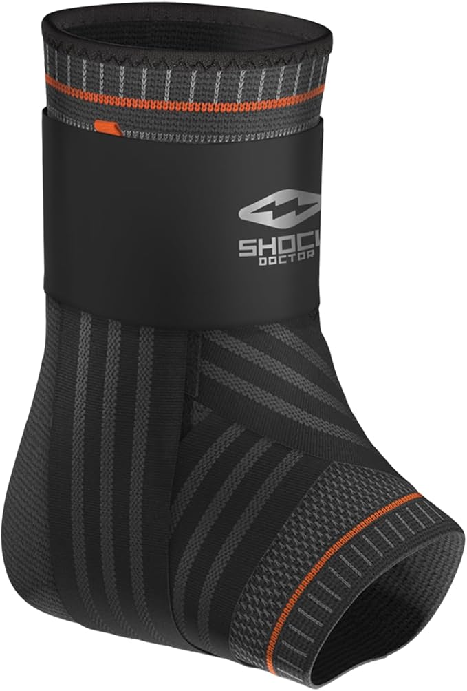 Shock Doctor Ultra Knit Ankle Brace W/Figure 6 Strap & Stays