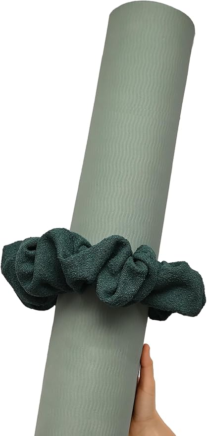 Yoga Mat Scrunchie Yoga Mat Strap Carrier Pilates Mat Holder | Holds Your Yoga Mat in Style, Adjustable & Stretchy Yoga Mat Band, Fits Most Standard Yoga Mats (mat not included),Yoga Gifts