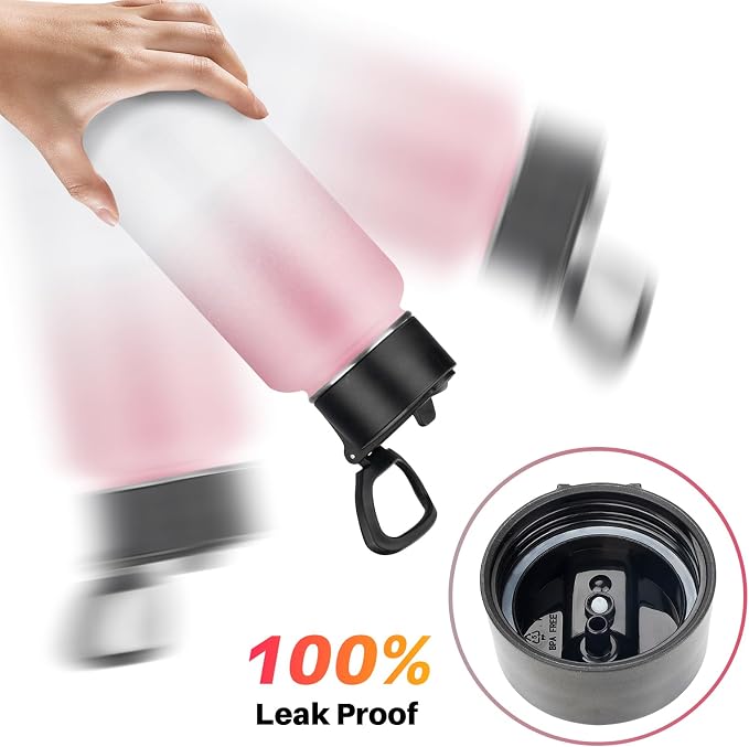 Insulated Water Bottle With Straw,32 oz Vacuum Insulated Stainless Steel Sports Water Flask,Keeps Cold and Hot,Metal Water Bottle Wide Mouth for Gym Travel Camping (Pink & White)