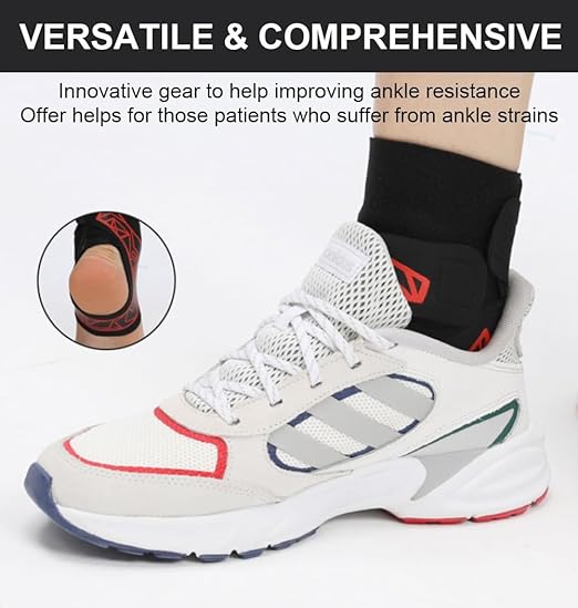 SUJAYU 2 Pack Ankle Brace & Elastic Supports for Men & Women, Ankle Support Ankle Compression Sleeve, Plantar Fasciitis Relief Achilles Tendonitis Brace Achilles Tendonitis Wrap (Gray, S/M)