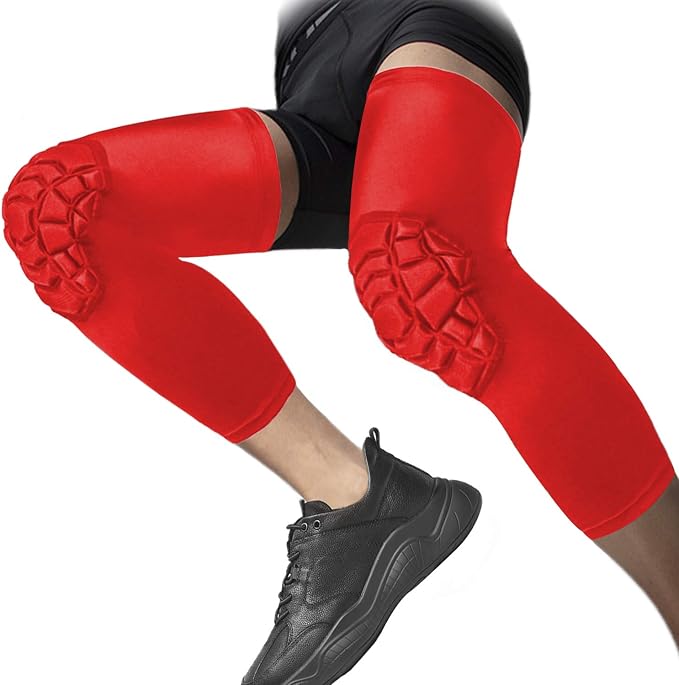 SZKANI Knee Pads Compression Leg Sleeve Knee Sleeve for All Sports Wrestling Protector Gear, 1 Pair of Knee Paded