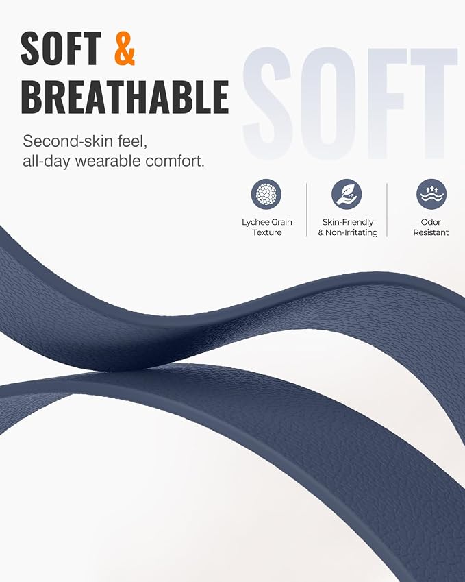 Magnetic Silicone Sport Band for Apple Watch 42mm 46mm 49mm 38mm 40mm 41mm 44mm 45mm Men Women, Patented Auto Lock Breathable Soft Loop for iWatch Ultra SE Series 11 10 9 8 7 6 5 4 3 2 1 All Day Comfort