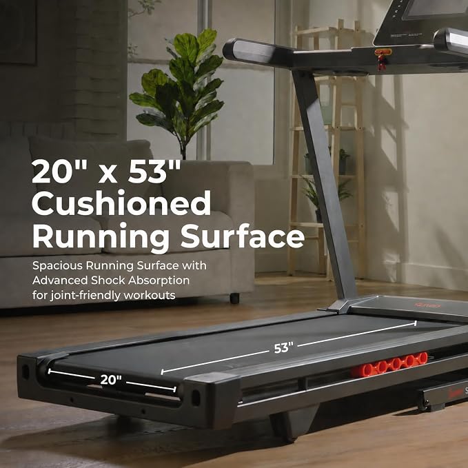 Sunny Health & Fitness Smart Wi-Fi Treadmill with Auto Incline