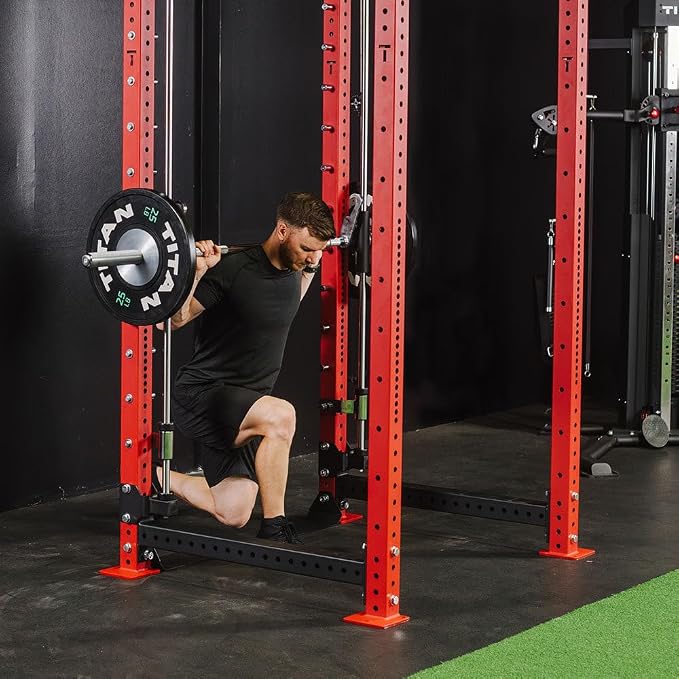Titan Fitness X-3 Series 80" Smith Machine Power Rack Attachment, 500 LB Capacity, Comes with Smith Olympic Bar, Guide Rods, Safety Catches, Spotter Hooks