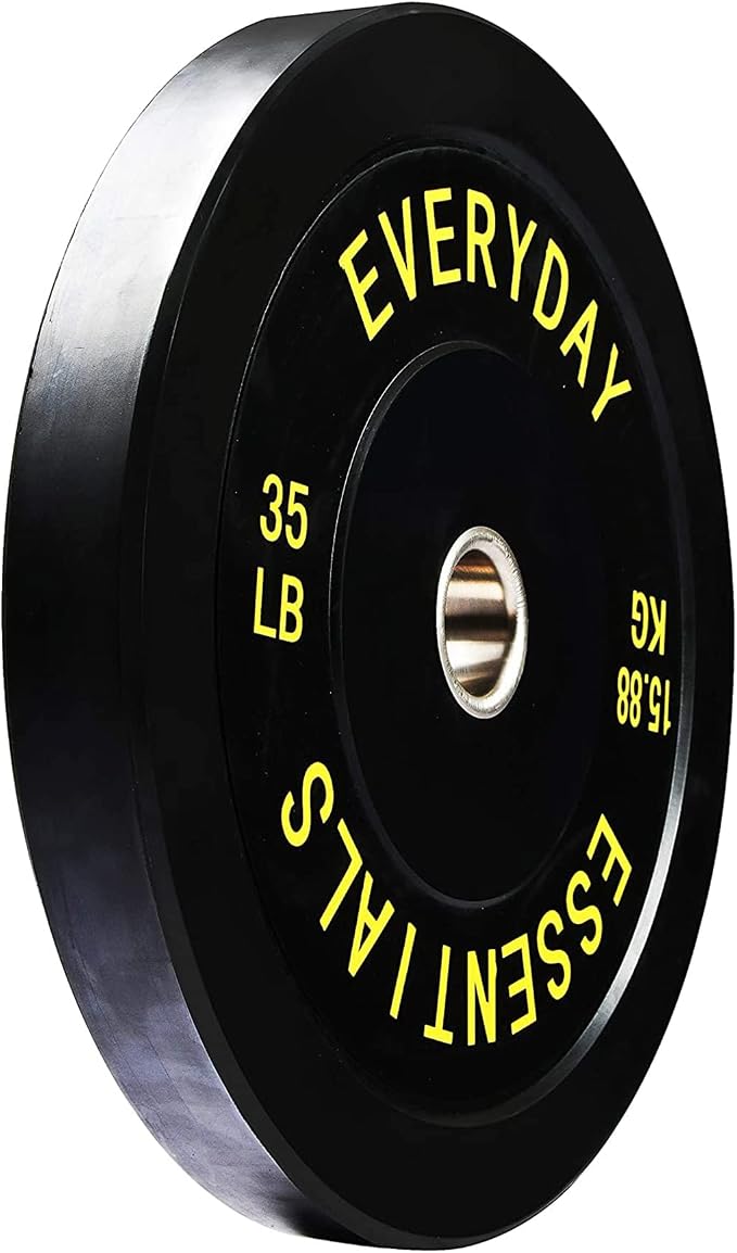 BalanceFrom Olympic Rubber Bumper Weight Plate Set with Steel Hub Inserts – 2-Inch Hole Plates for Strength Training, Powerlifting, and Weightlifting at Home, Garage, or Commercial Gym