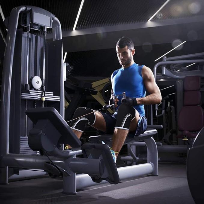 Knee Sleeves (1 Pair)，7mm Compression Knee Braces for Heavy-Lifting,Squats,Gym and Other Sports (Large, Black)
