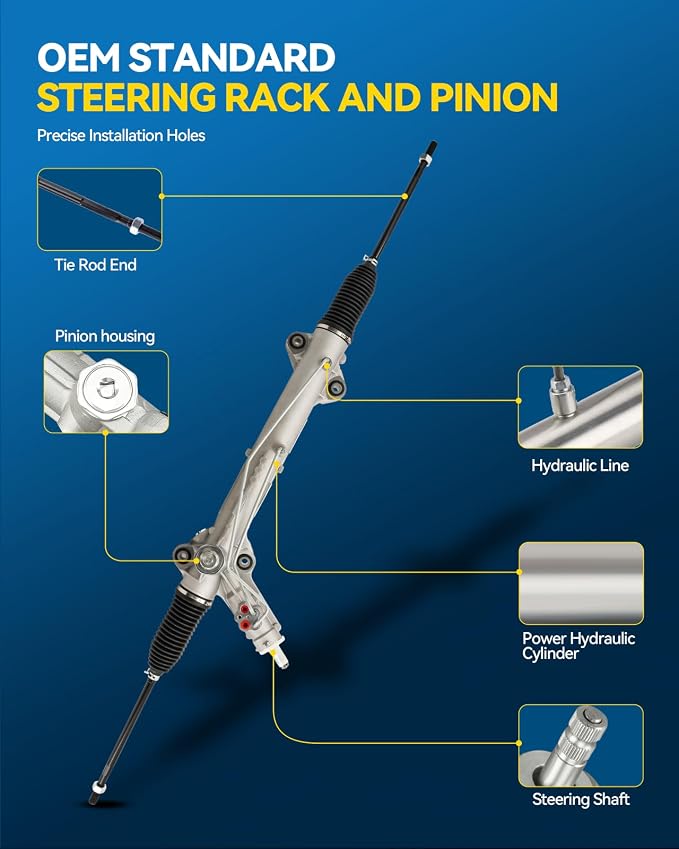 PHILTOP Power Steering Rack and Pinion Compatible with Benz Sprinter 2500 3500 2018-2019 All Models & 2014-2017 2.1T & 2007-2008 3.5L, Sprinter 1500 2019, Hydraulic Rack and Pinion Replace 22-3044