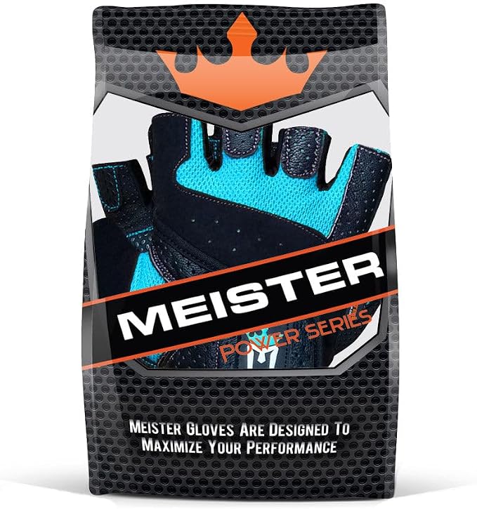 Meister Women's Fit Grip Weight Lifting Gloves w/Washable Amara Leather | Breathable no-slip palm padding for strength training, dumbbells, barbells, kettlebells and cross-training