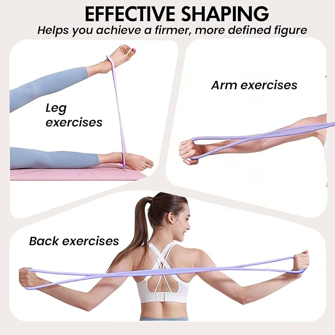 Figure 8 Resistance Band, Figure 8 Resistance Bands for Women Men,Resistance Band Figure for Working Out, Non-Slip Handles, Home Gym, Yoga & Physical Therapy