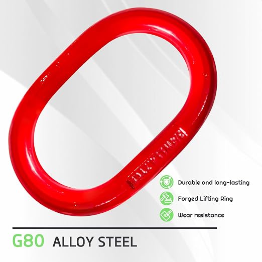 Lifting Slings Straps 5ft with Hooks and Rings | Two Leg Polyester Bridle Sling, 8800lbs Capacity, Heavy Duty, Ideal for Construction and Industrial Lifting