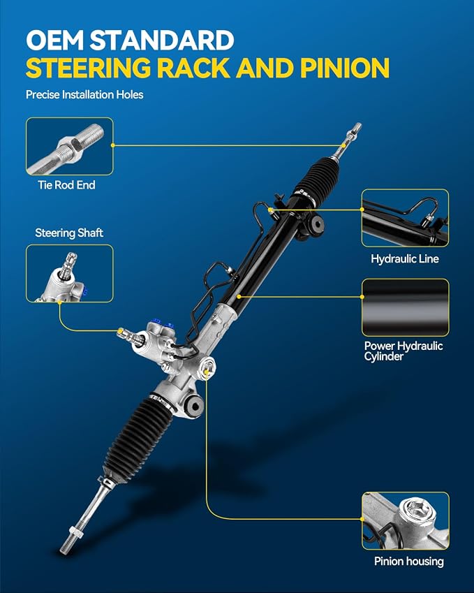PHILTOP Power Steering Rack and Pinion for Camry, ES330, Solara, ES300 | 2002-2006 Camry, 2004-2008 Solara, 2004-2006 ES330, 2002-2003 ES300 Replace No.4425006141, 4425006140, 4420033332, 972606