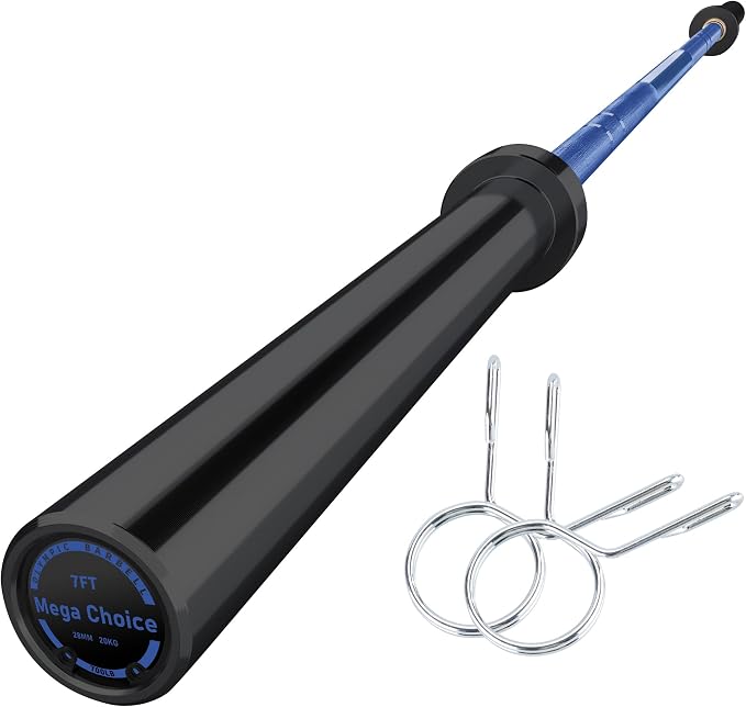 7FT/4 ft Home Gym Barbell Bar – 700LB/1500LB/500LB Capacity, Anti-Slip Knurling, Solid Steel, for Weightlifting, Strength Training