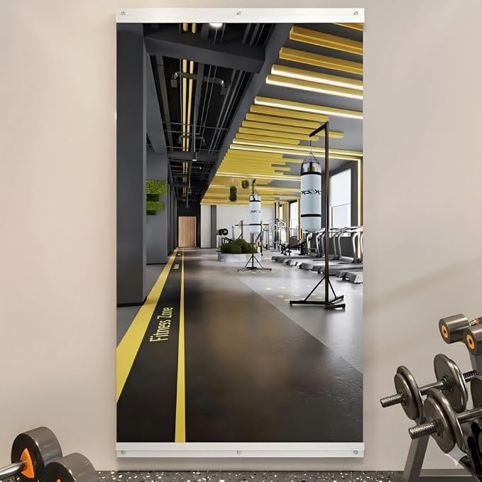 Home Gym Mirror for Wall, 30" x 60" Frameless Full Length Wall Mirror for Bedroom, Garage Gym, Workout Room, Silver