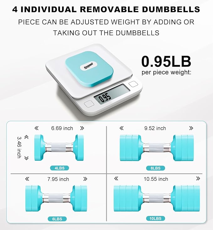 Adjustable Dumbbell Set for Women Men 7.5LB/10LB/15LB/20LB/25LB Each | Dumbbells Set of 2, Free Weight Set at Home Gym, Hand Weights with Locking/Metal Handle for Exercise Muscle Toning Rehab