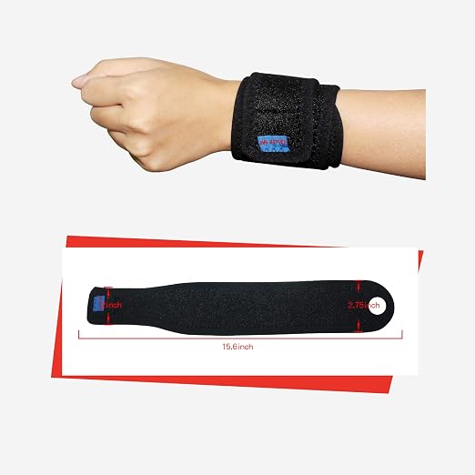 2Pack Version Profession Wrist Support Brace, Adjustable Wrist Strap Reversible Wrist Brace for Sports Protecting/Tendonitis Pain Relief/Carpal Tunnel/Arthritis/Injury Recovery, Right&Left (Black)