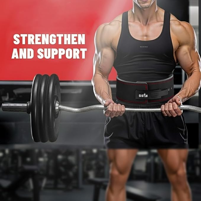 DEFY Weightlifting Lever Belt – 4” Wide Powerlifting Strongman Gym Belt for Men & Women – 10MM Lever Belt for Lower Back Support, Workout, Deadlift & IPF Bodybuilding