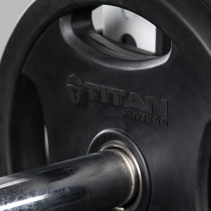 Titan Fitness Grip Plates, Cast Iron and Rubber Coating