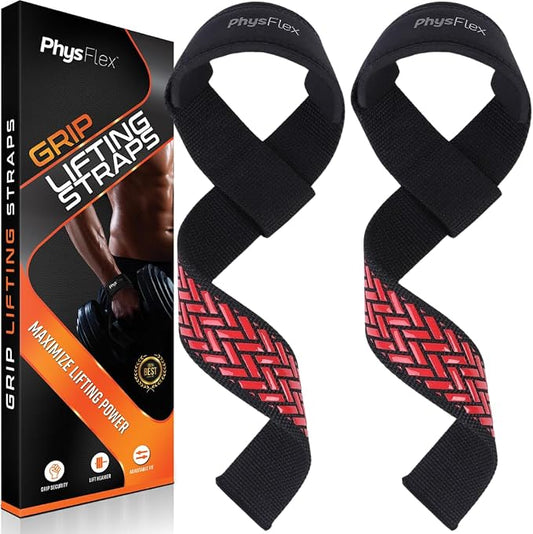 Grip Lifting Straps for Weightlifting and Strength Training, Premium Cotton and Padded Wrist Wraps, Gym Deadlift for Men & Women